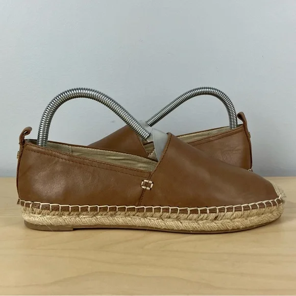 Sam Edelman Women’s Size 7.5 M Khloe Brown Leather Slip On Espadrille Shoes - Picture 3 of 12